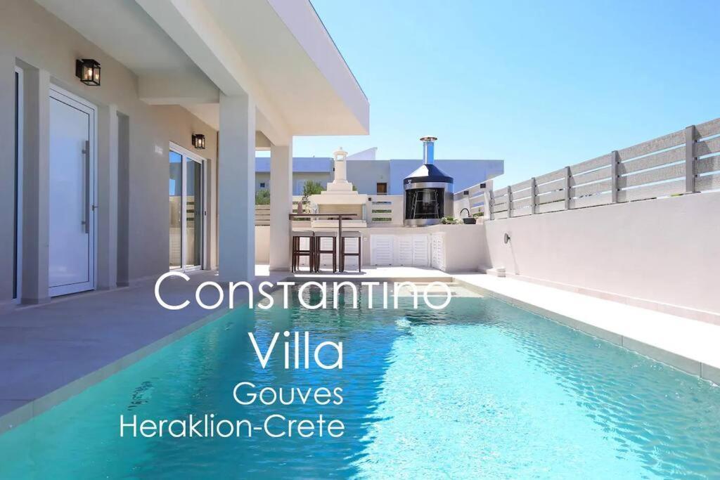 Villa Constantino With Heated Pool Kato Gouves Luaran gambar